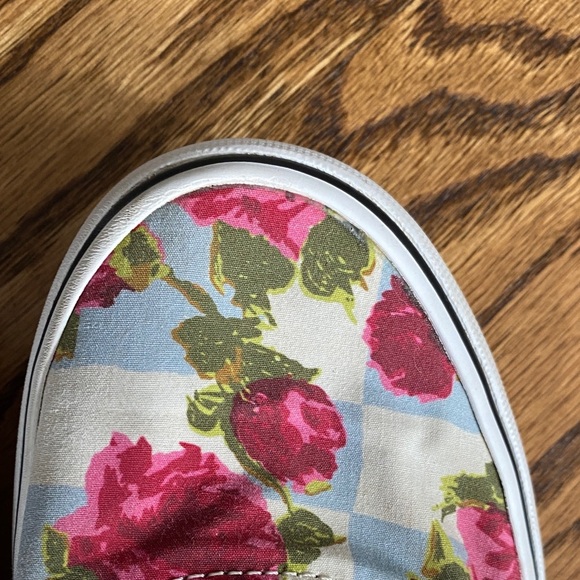 Vans Doheny floral checkerboard sneakers, size 7. Great condition, ships quick - Picture 14 of 15